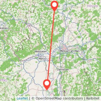 Wetzlar Worms Bahn Karte