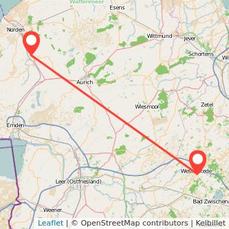 Westerstede Marienhafe Bahn Karte