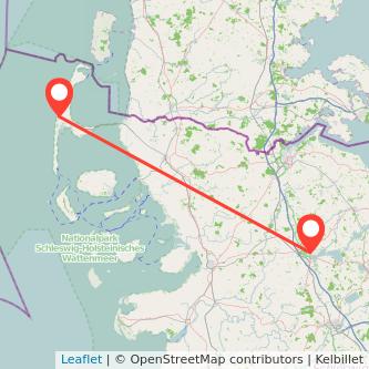 Westerland Schleswig Bahn Karte