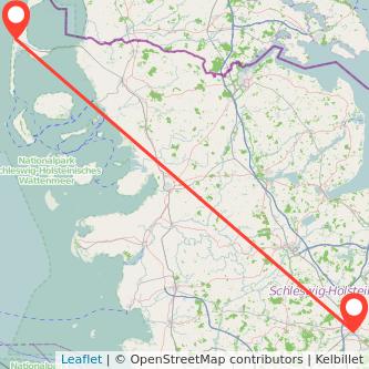 Westerland Neumünster Bahn Karte