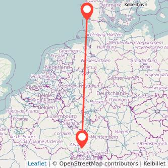 Westerland Freiburg im Breisgau Bahn Karte