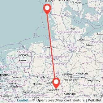 Westerland Altenbeken Bahn Karte