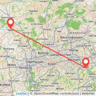 Wesel Witten Mitfahrgelegenheit Karte