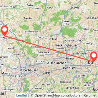 Wesel Dortmund Mitfahrgelegenheit Karte