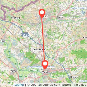 Wesel Bocholt Mitfahrgelegenheit Karte