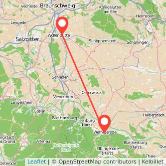 Wernigerode Wolfenbüttel Mitfahrgelegenheit Karte
