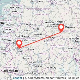 Wernigerode Köln Mitfahrgelegenheit Karte