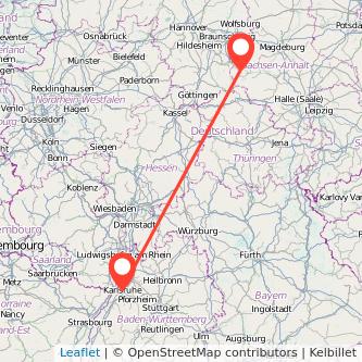 Wernigerode Karlsruhe Mitfahrgelegenheit Karte