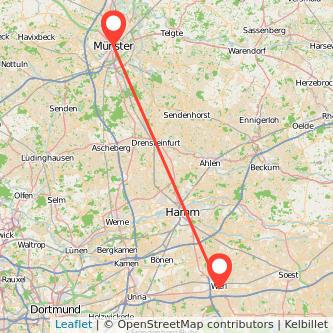 Werl Münster Mitfahrgelegenheit Karte