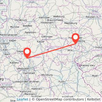 Weißenfels Wetzlar Bahn Karte