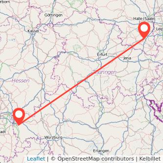 Weißenfels Aschaffenburg Bahn Karte