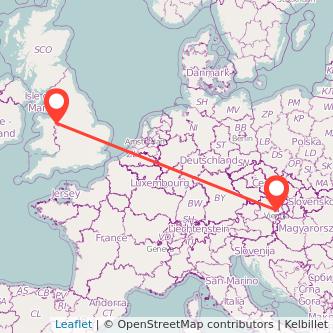 Vienna Wrexham train map