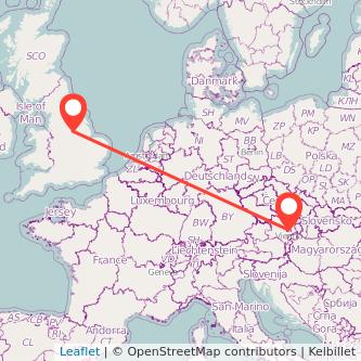 Vienna Worksop train map