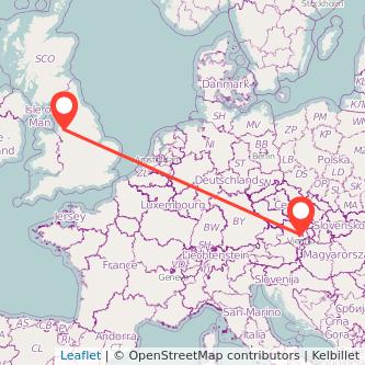 Vienna Wigan train map