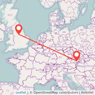 Vienna Sheffield train map