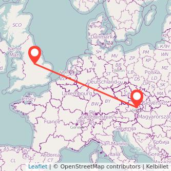 Vienna Nottingham train map