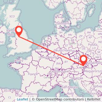 Vienna Manchester train map