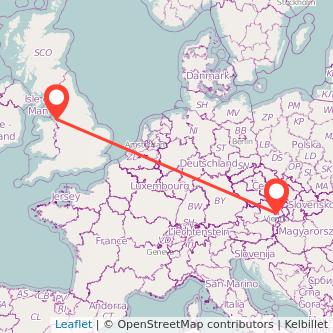 Vienna Liverpool train map