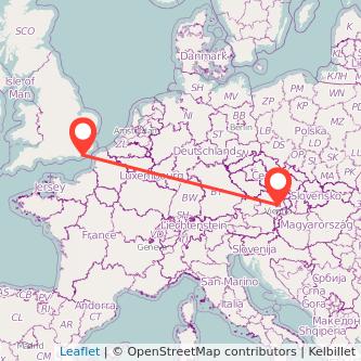 Vienna Hastings train map