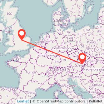 Vienna Corby train map