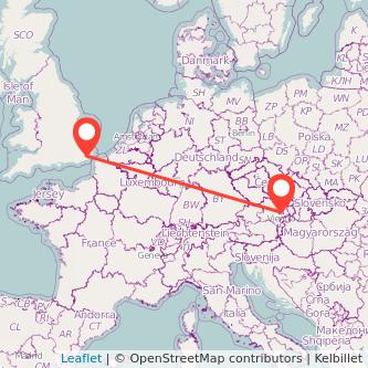 Vienna Ashford train map