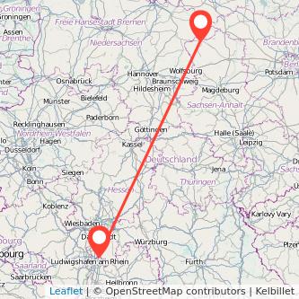 Weinheim Salzwedel Bahn Karte