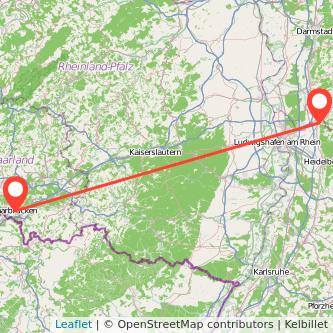 Weinheim Saarbrücken Bahn Karte