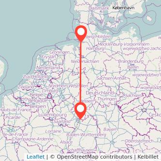Weinheim Cuxhaven Mitfahrgelegenheit Karte