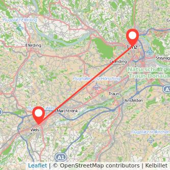 Wels Linz Mitfahrgelegenheit Karte