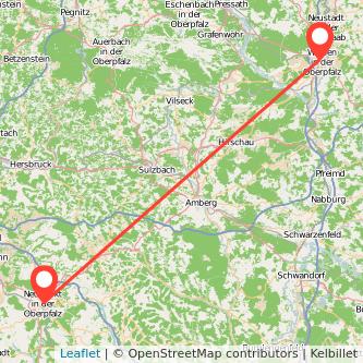 Weiden Neumarkt in der Oberpfalz Mitfahrgelegenheit Karte