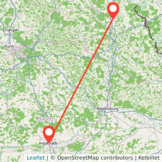 Weiden Ingolstadt Mitfahrgelegenheit Karte