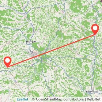 Weiden Ansbach Mitfahrgelegenheit Karte