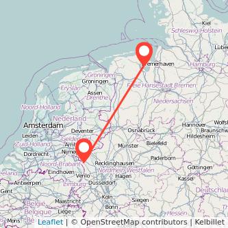 Weeze Wilhelmshaven Mitfahrgelegenheit Karte