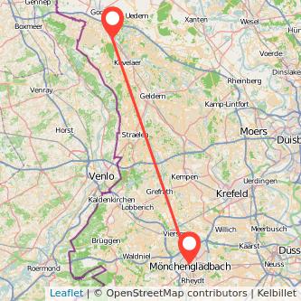 Weeze Mönchengladbach Mitfahrgelegenheit Karte