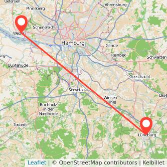 Wedel Lüneburg Mitfahrgelegenheit Karte