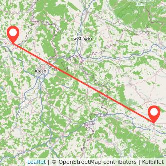 Warburg Gotha Bahn Karte