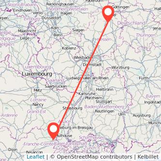 Wabern Belfort Bahn Karte