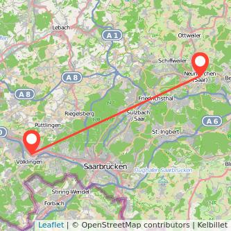 Völklingen Neunkirchen Mitfahrgelegenheit Karte