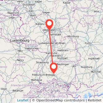 Villingen Wiesbaden Bahn Karte