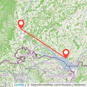 Villingen Friedrichshafen Mitfahrgelegenheit Karte