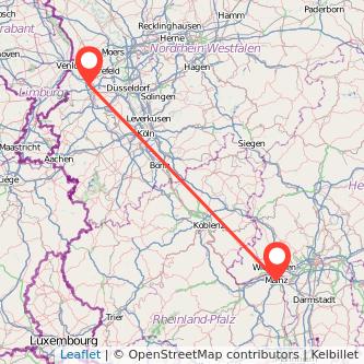 Viersen Mainz Mitfahrgelegenheit Karte