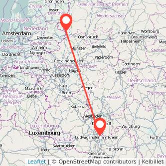 Viernheim Nordhorn Mitfahrgelegenheit Karte