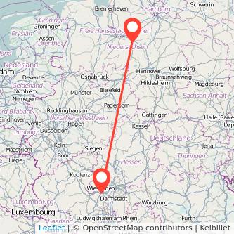 Verden Mainz Bahn Karte