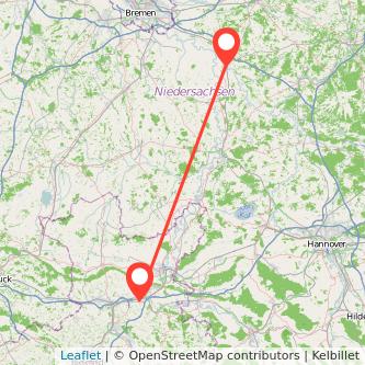 Verden Bad Oeynhausen Bahn Karte