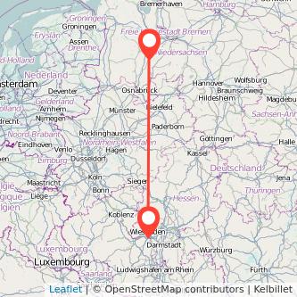 Vechta Mainz Mitfahrgelegenheit Karte
