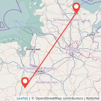 Vechta Kiel Mitfahrgelegenheit Karte
