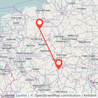 Vechta Bad Hersfeld Mitfahrgelegenheit Karte