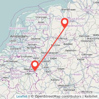 Vechta Aachen Mitfahrgelegenheit Karte