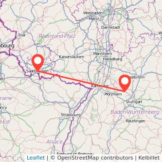 Vaihingen an der Enz Saarbrücken Bahn Karte