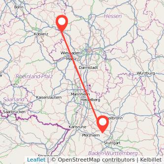 Vaihingen an der Enz Limburg Bahn Karte